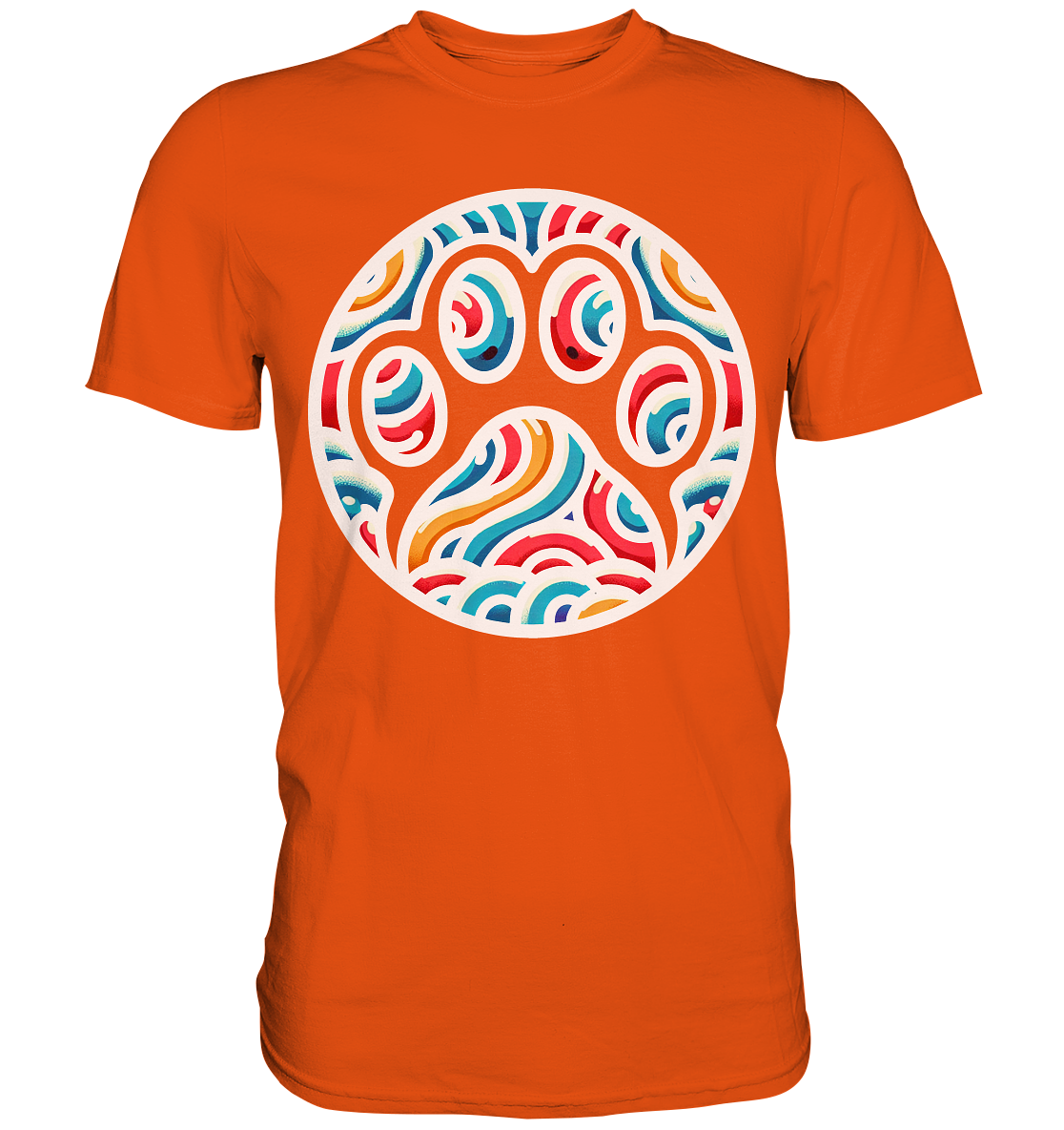 Pfote Pop  Kunst farbenfroh 90er Style  - Premium Shirt