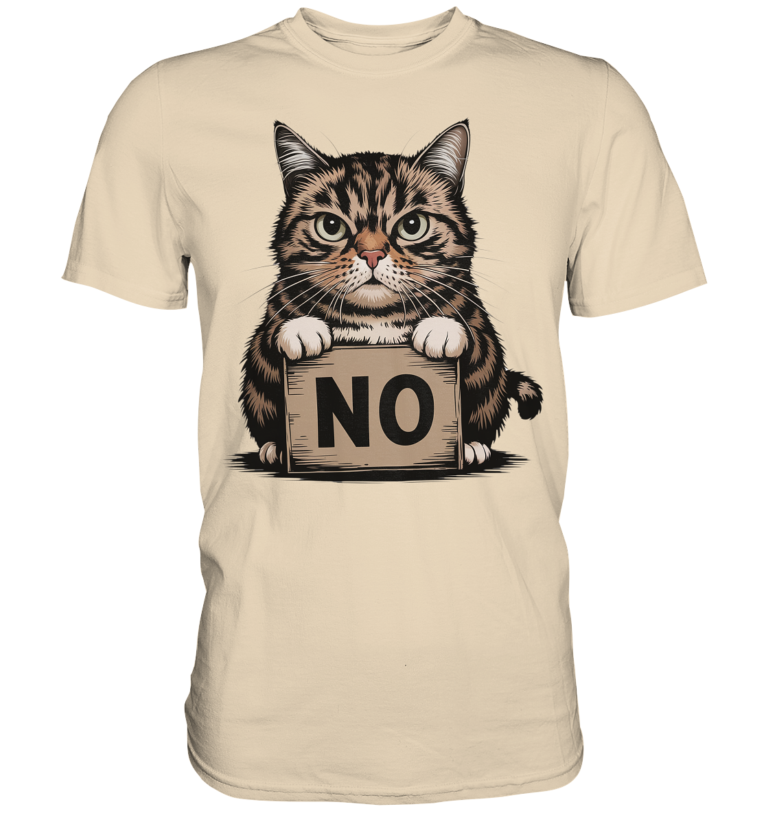 No - Funny Katze  - Premium Shirt