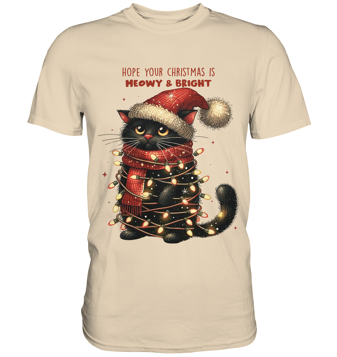 Weihnachts Katze Christmas is Moewy - Premium Shirt