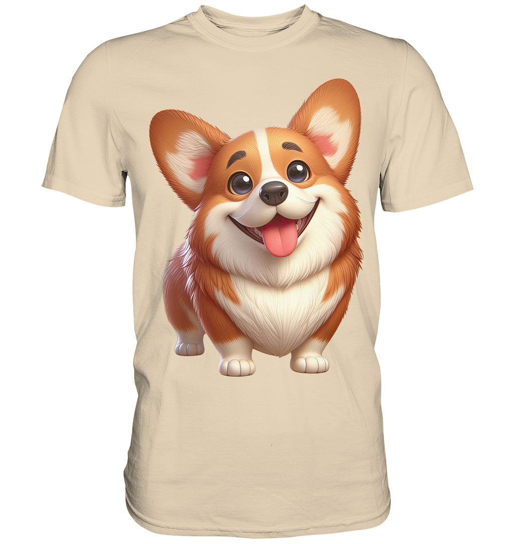 Corgi Cartoon Hund - persoinalisierbar - Premium Shirt