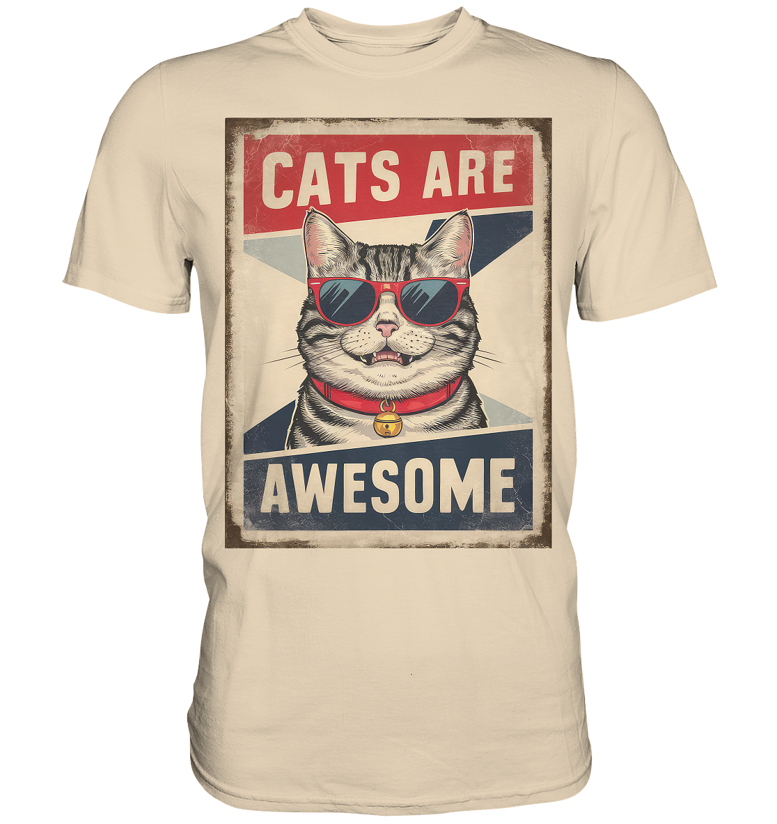 Cats are Awesome Katzen  - Premium Shirt
