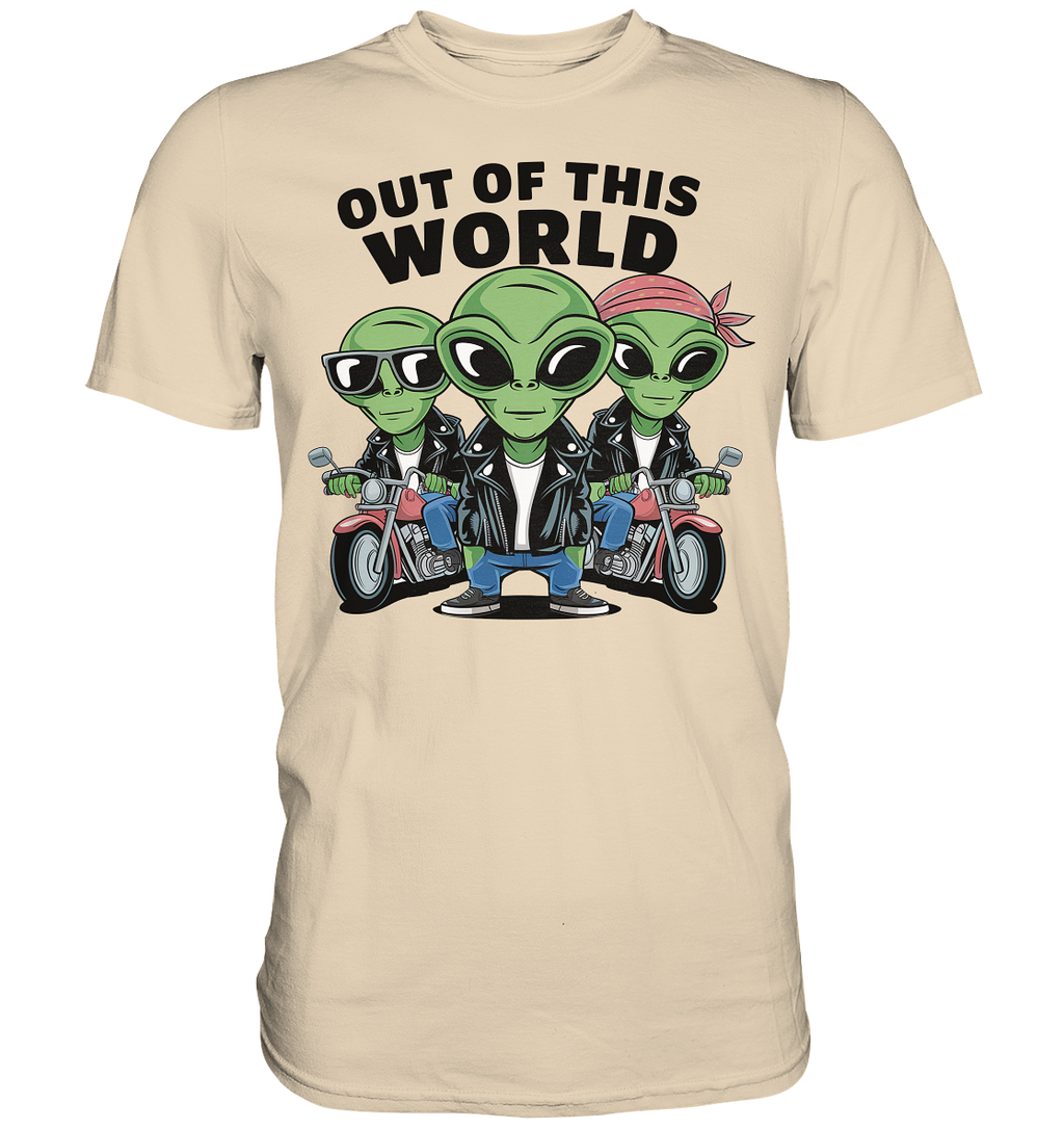 Out of this World Alien Biker - Premium Shirt