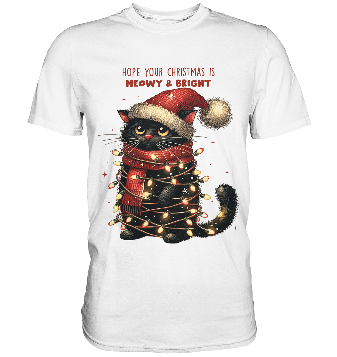 Weihnachts Katze Christmas is Moewy - Premium Shirt