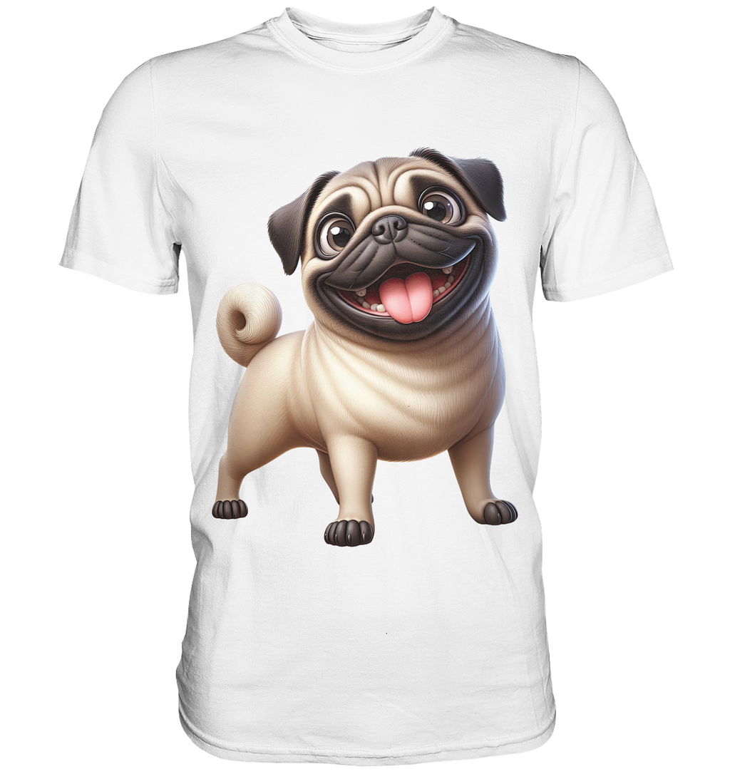 Mops Cartoon - personalisierbar - Premium Shirt