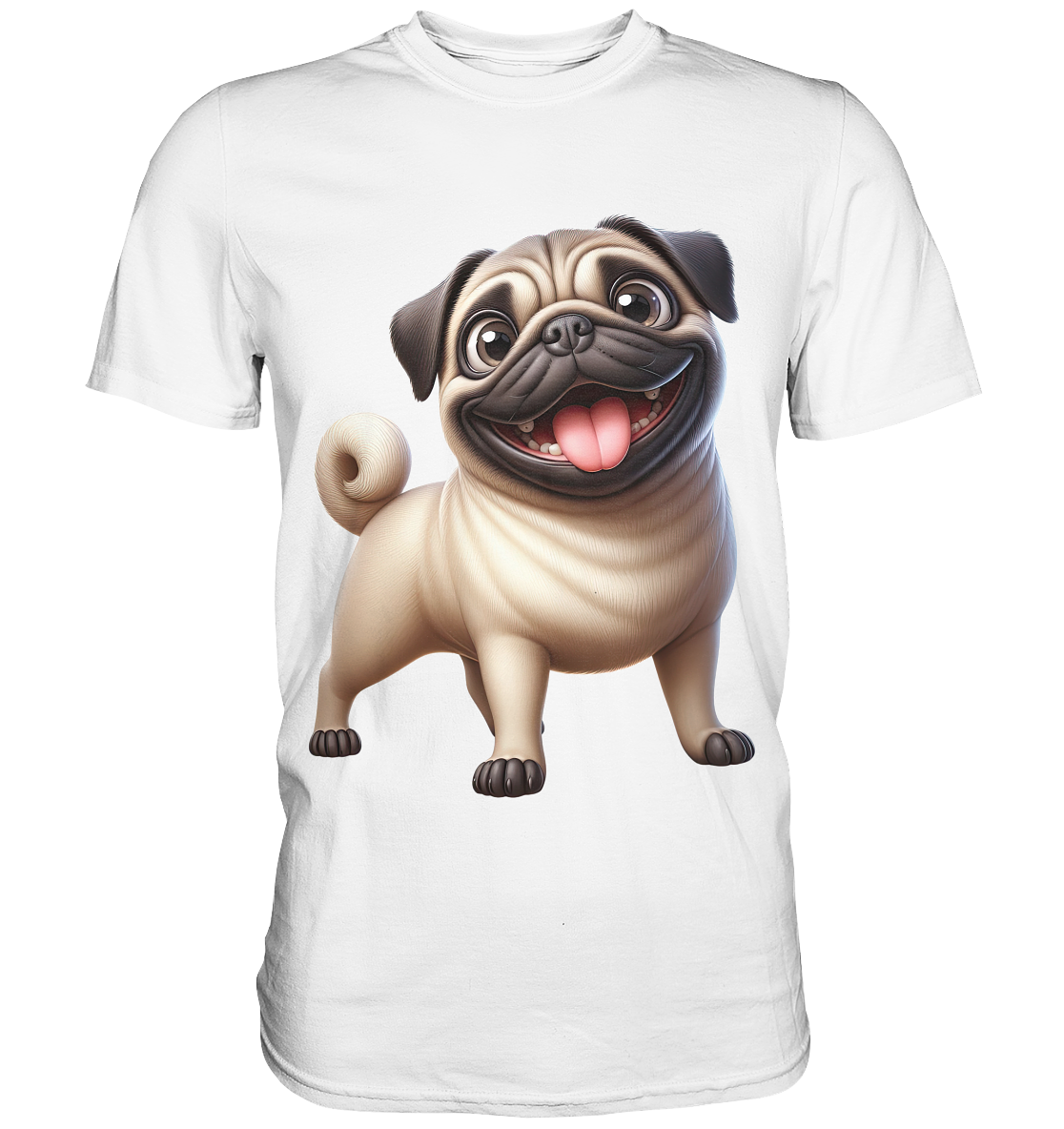 Mops Cartoon - personalisierbar - Premium Shirt