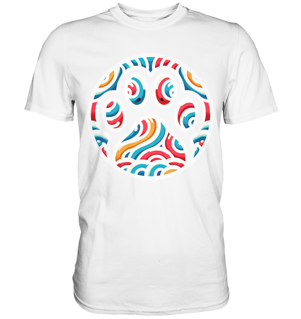Pfote Pop  Kunst farbenfroh 90er Style  - Premium Shirt