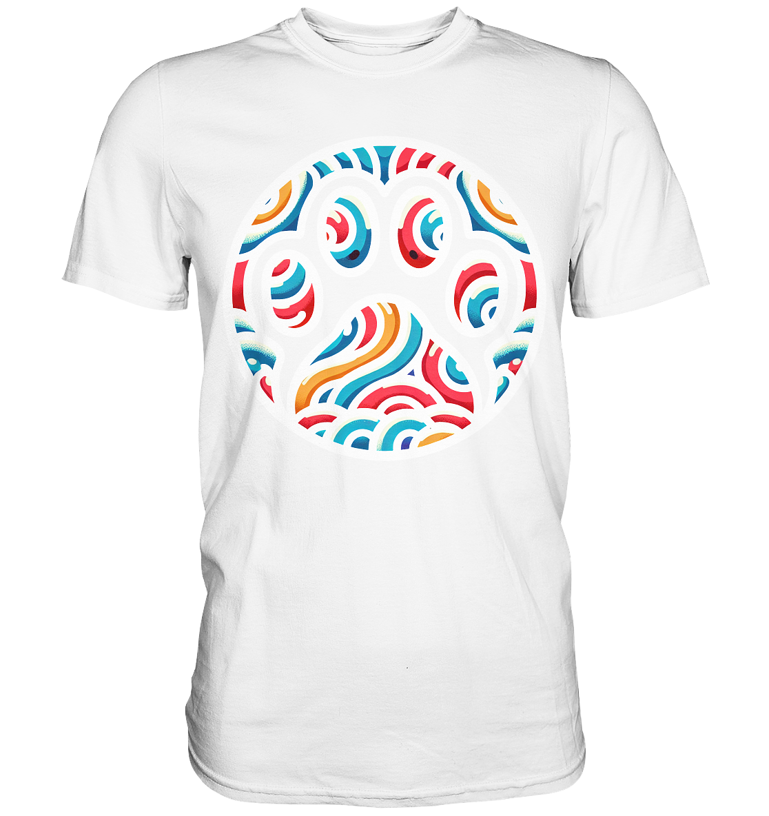 Pfote Pop  Kunst farbenfroh 90er Style  - Premium Shirt