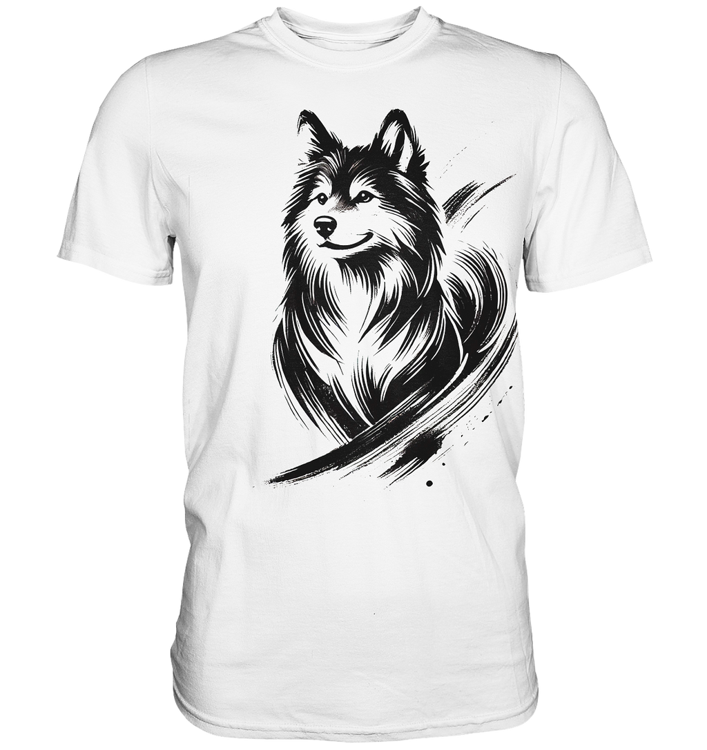 Hunde Pinsel Illustration  - Premium Shirt