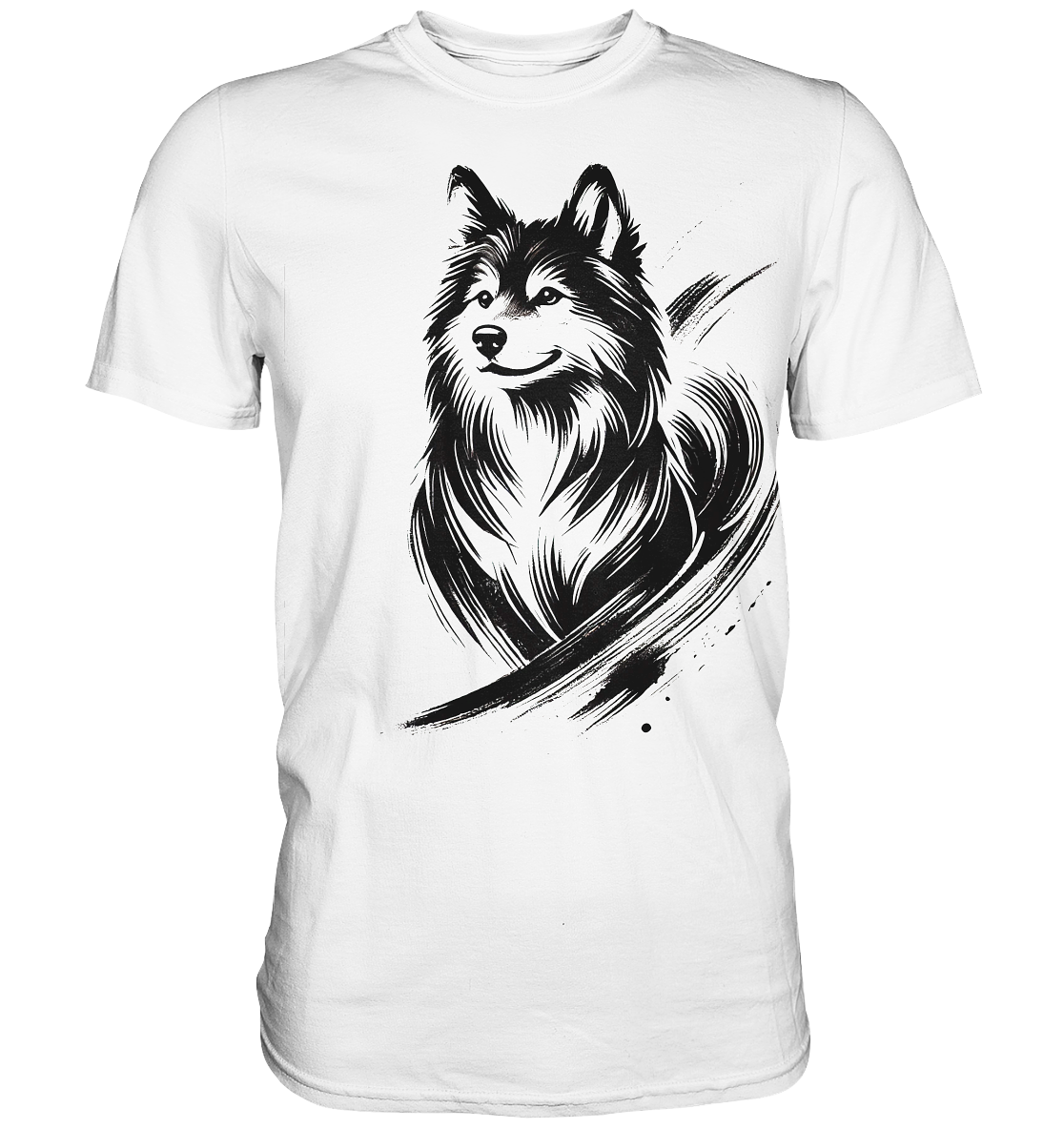 Hunde Pinsel Illustration  - Premium Shirt