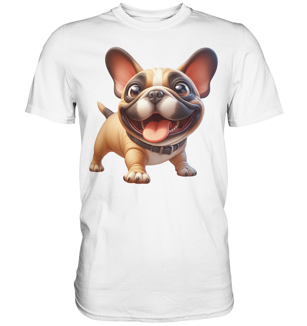 Französische Bulldogge Cartoon personalisierbar - Premium Shirt