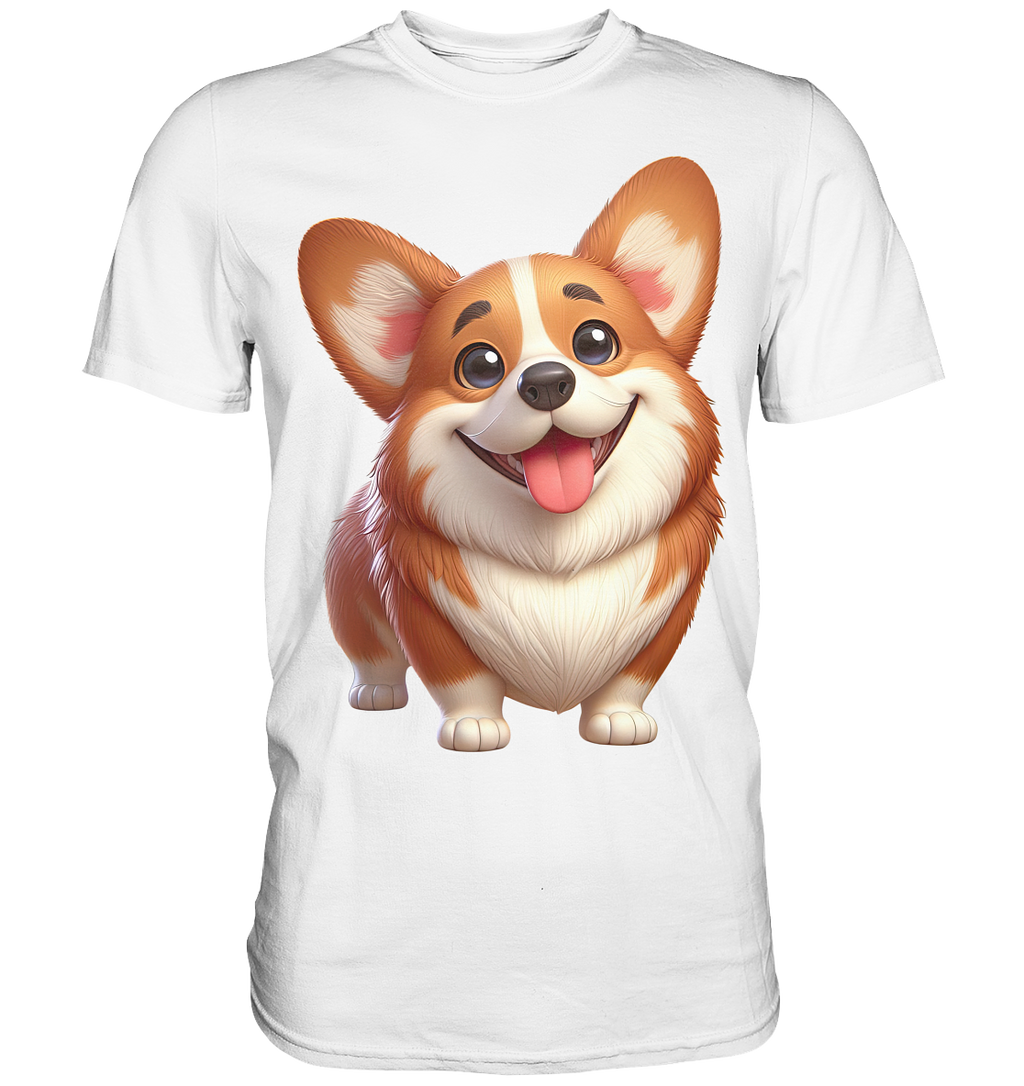 Corgi Cartoon Hund - persoinalisierbar - Premium Shirt