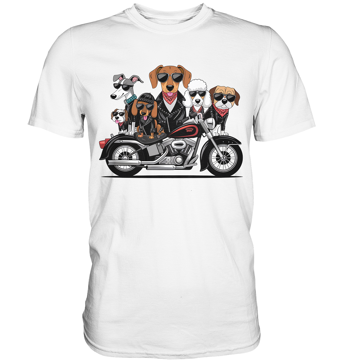 Hunde Biker Gang Fun - Premium Shirt