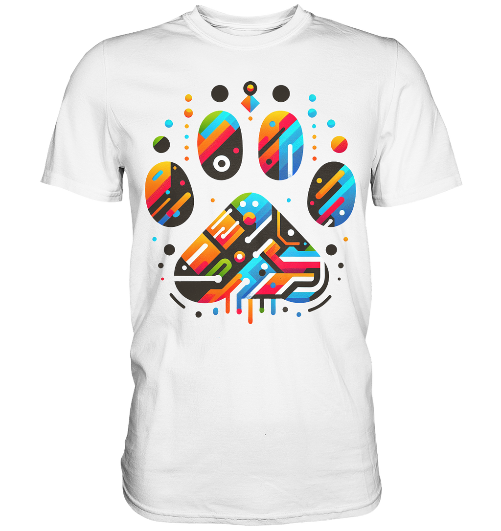 Y2K Technisch Design Pfote  - Premium Shirt