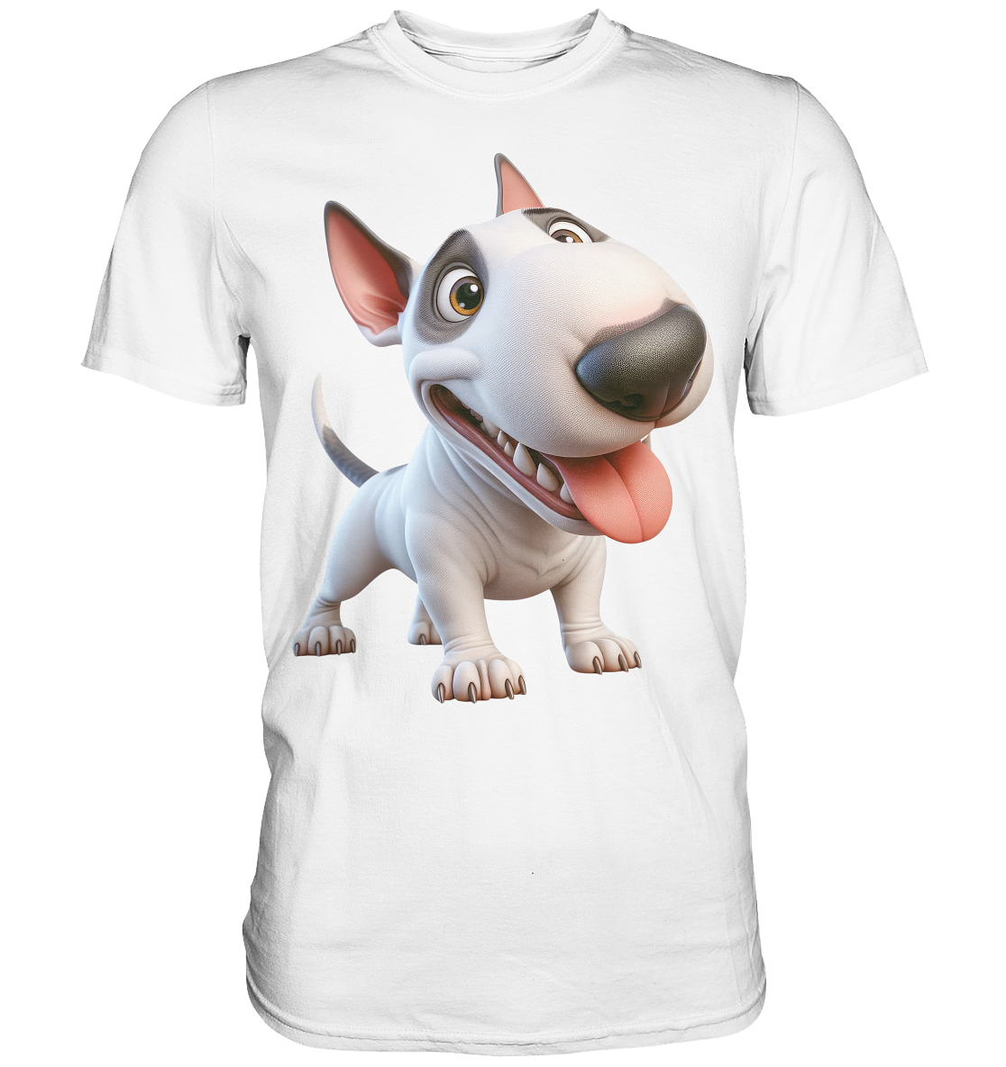 Bullterrier Cartoon personalisierbar - Premium Shirt
