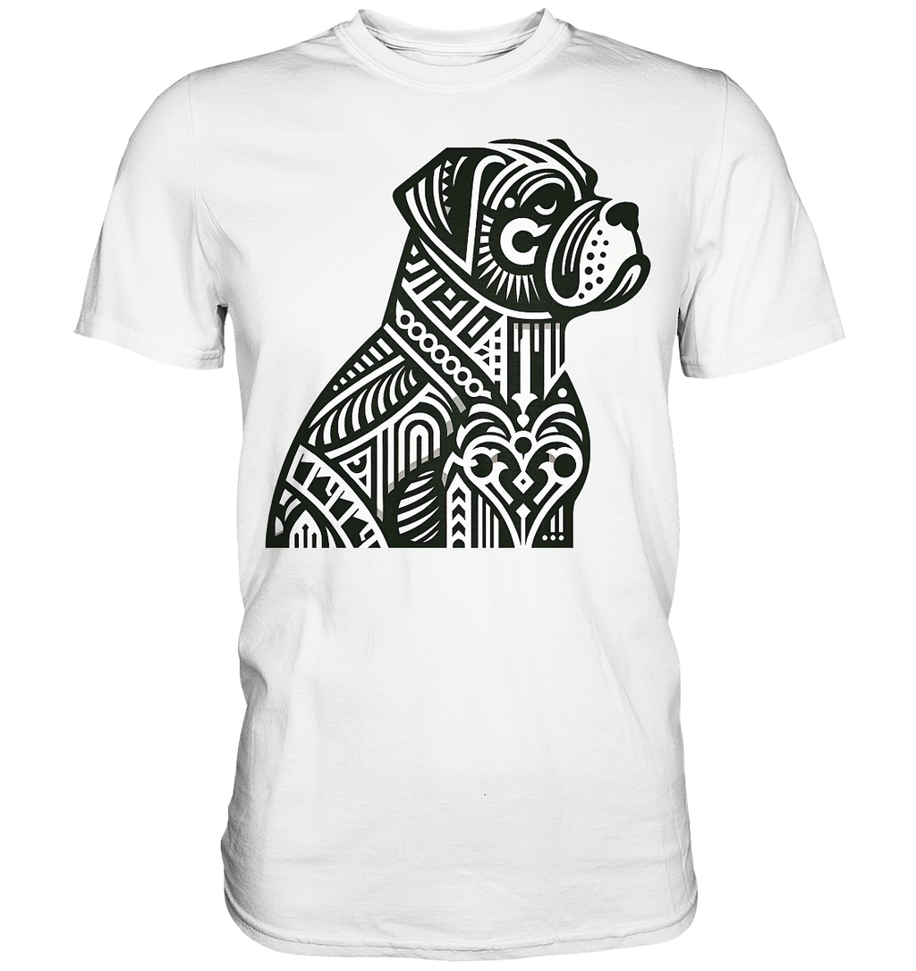 Hund Mastif Art Deco  - personalisierbar - Premium Shirt
