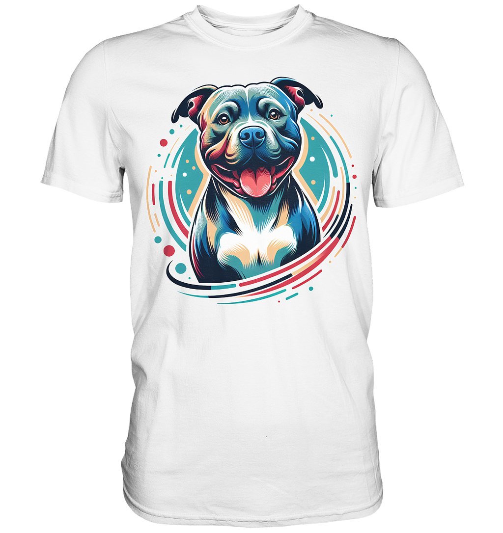 Happy Pittbull / Staffy PopArt - Premium Shirt