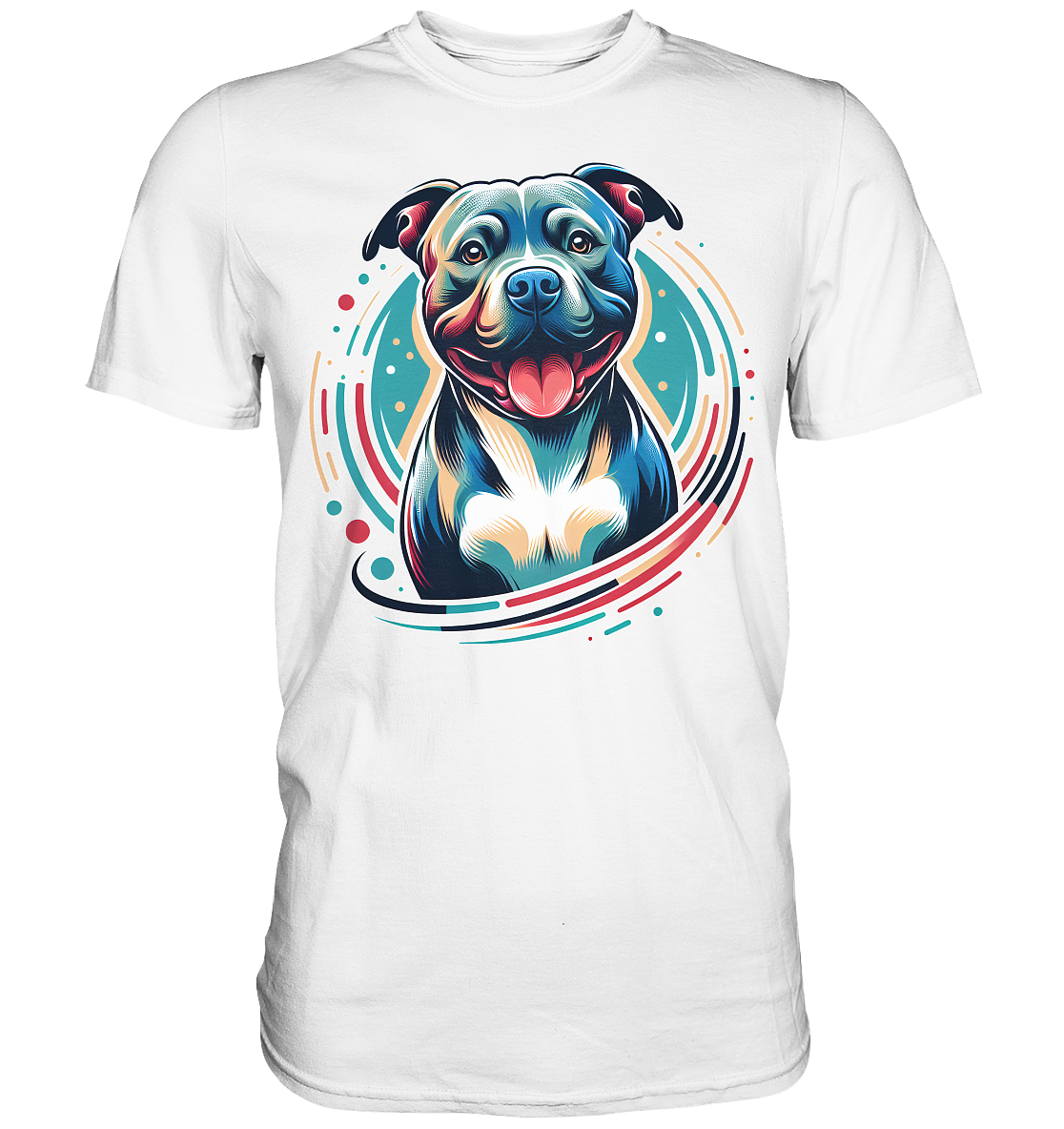 Happy Pittbull / Staffy PopArt - Premium Shirt