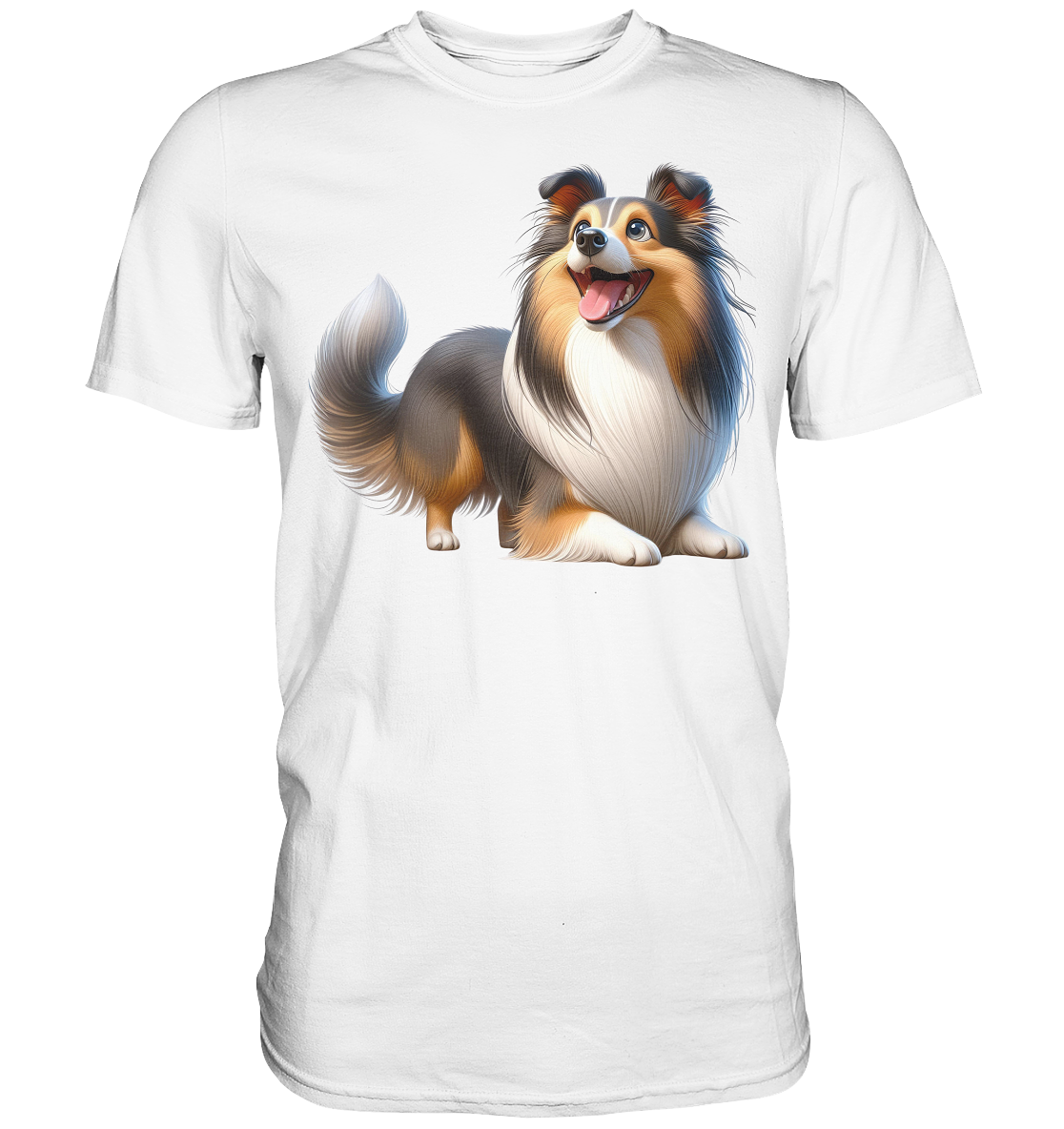 Shetland Sheepdog cartoon personalisierbar - Premium Shirt