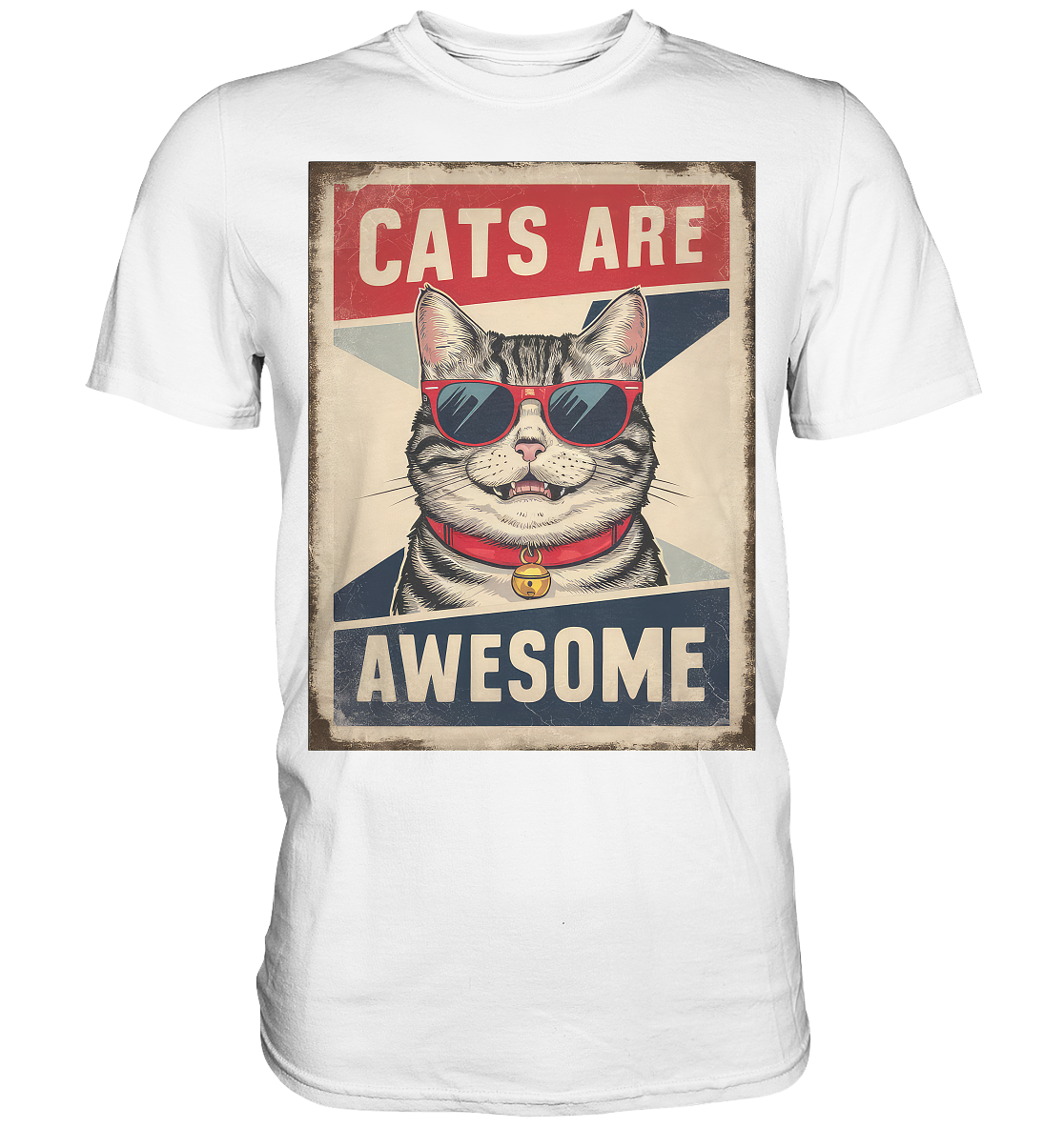 Cats are Awesome Katzen  - Premium Shirt