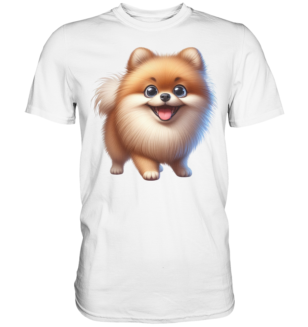 Pomeranien Cartoon - personalisierbar - Premium Shirt