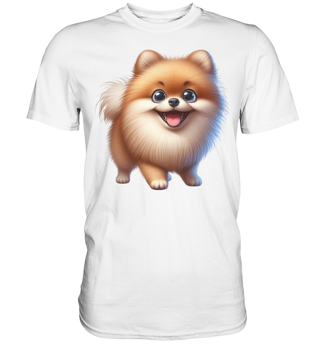 Pomeranien Cartoon - personalisierbar - Premium Shirt
