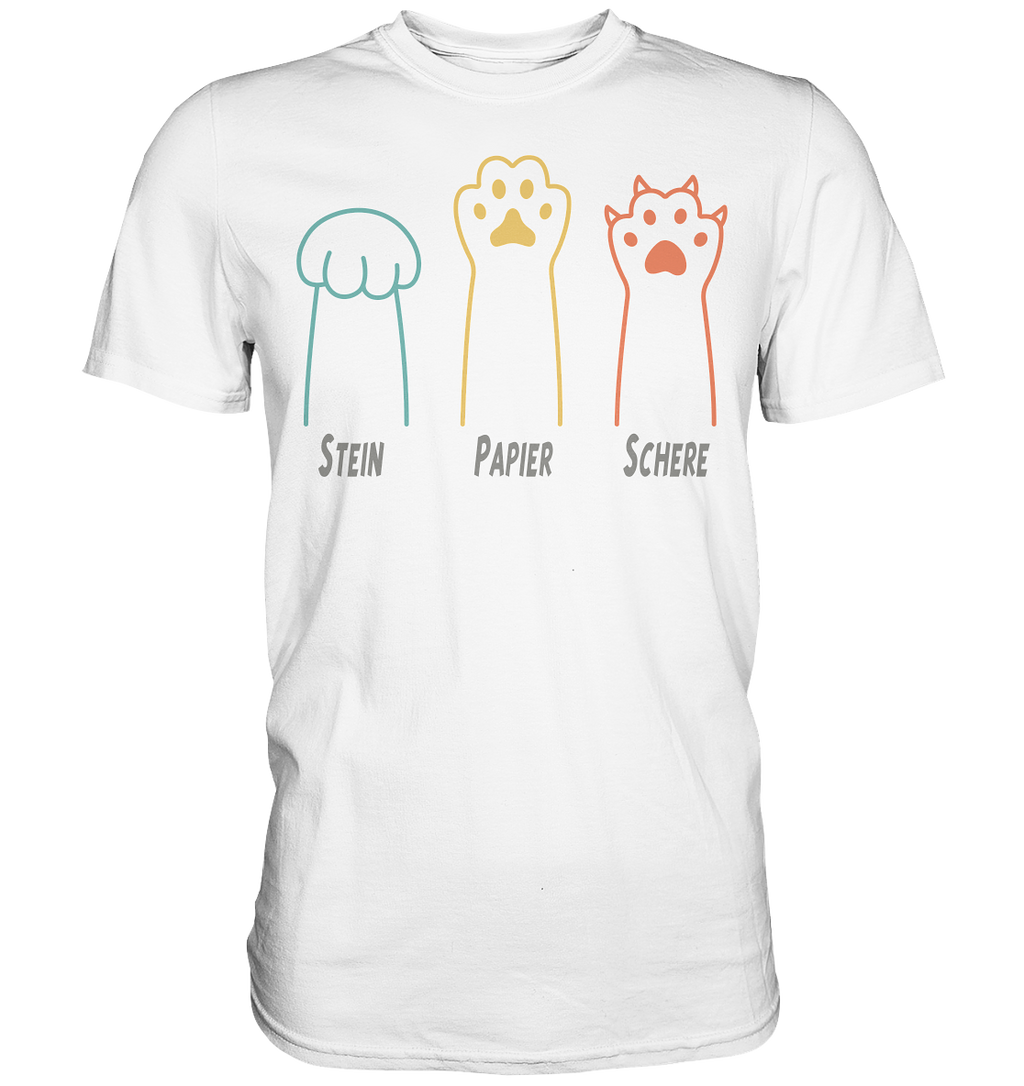 Pfoten Stein-Papier-Schere - Premium Shirt