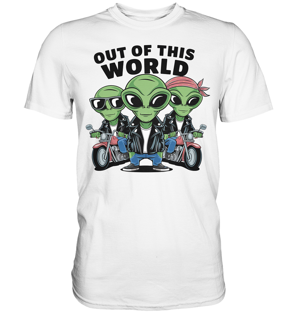 Out of this World Alien Biker - Premium Shirt