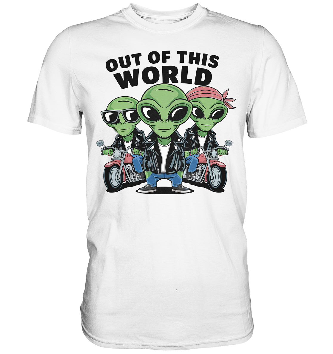 Out of this World Alien Biker - Premium Shirt
