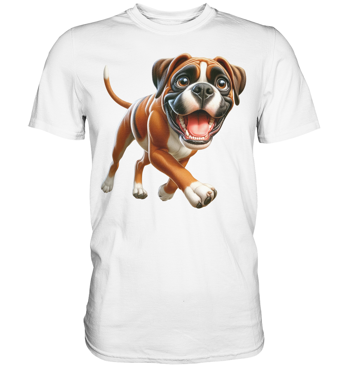 Boxer Cartoon Hund personalisierbar - Premium Shirt