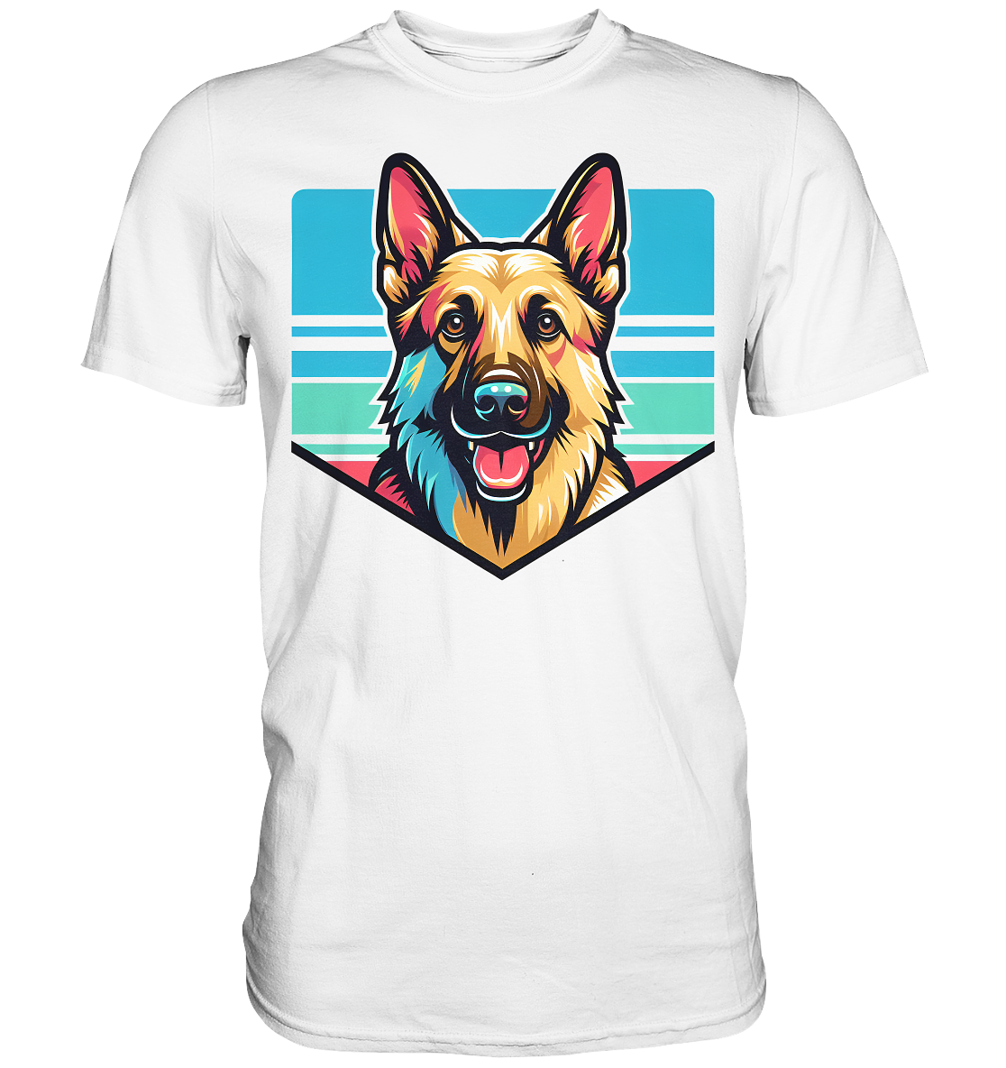 Schäferhund Pop Art - personalisierbar - Premium Shirt