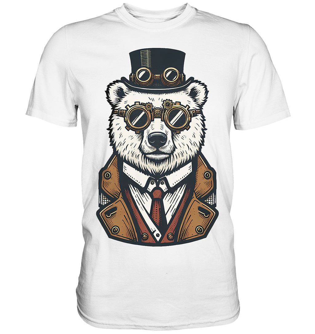 Eisbär Steampunk Polar Bear  - Premium Shirt