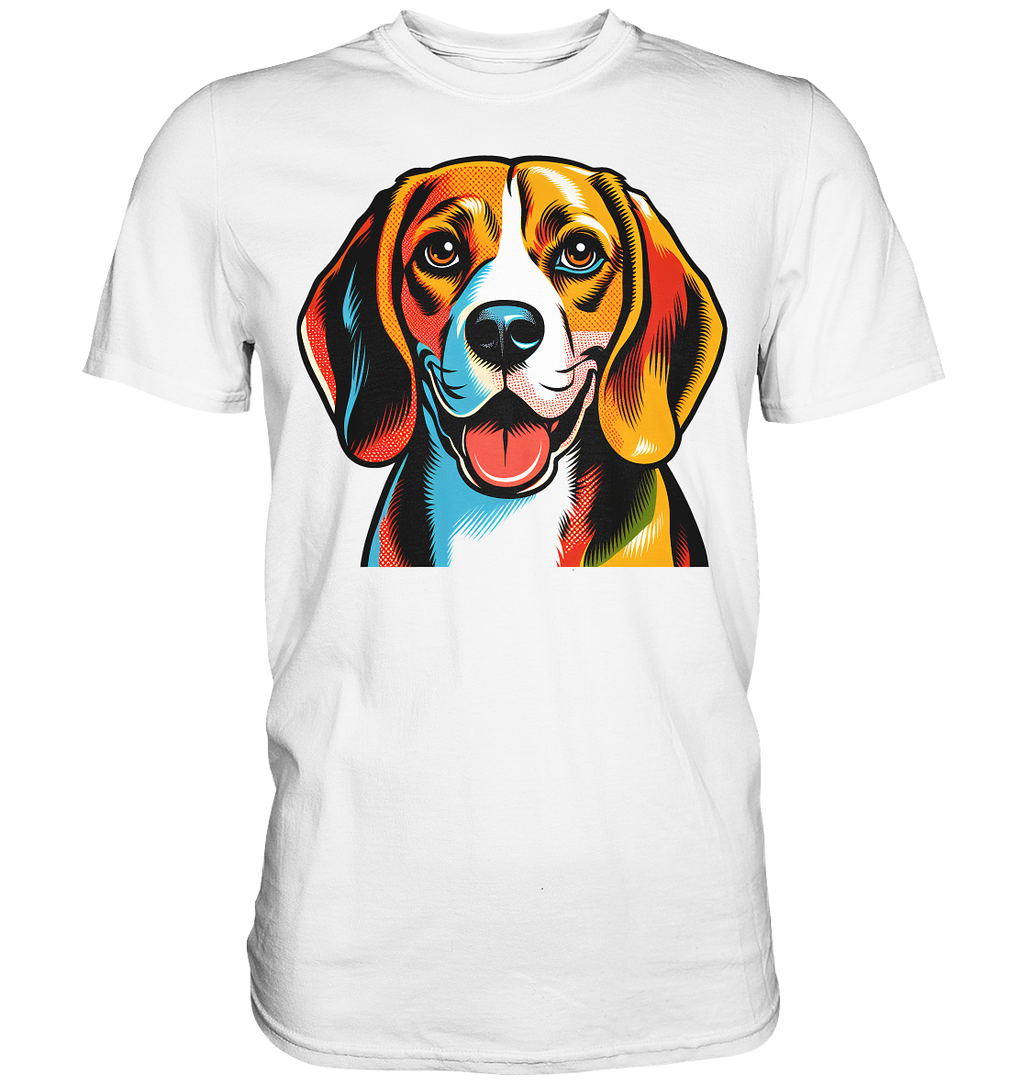 Beagle Pop Art - Personalisierbar - Premium Shirt