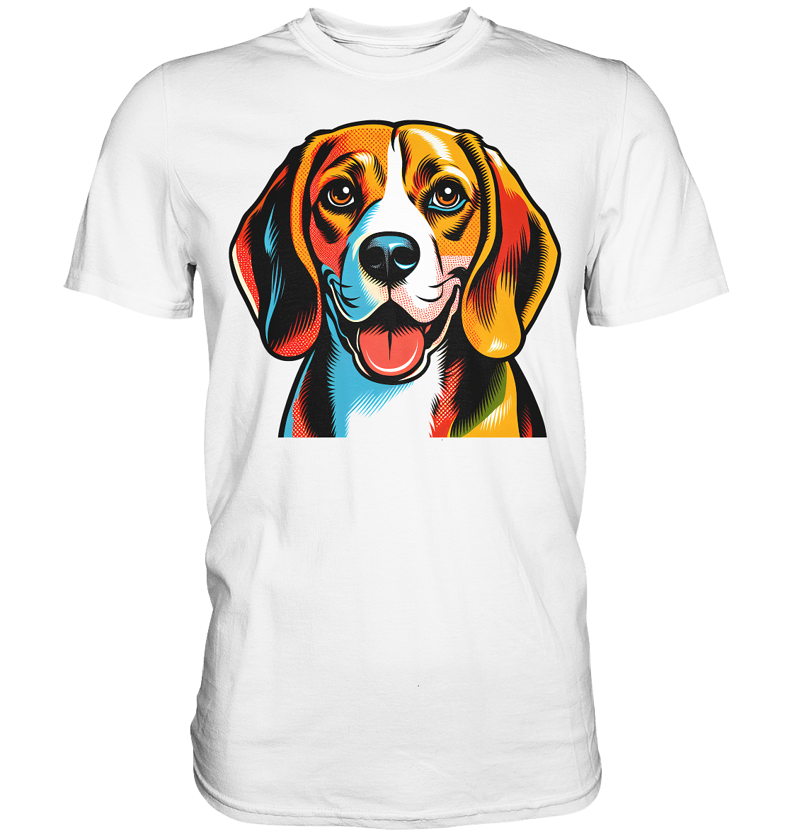 Beagle Pop Art - Personalisierbar - Premium Shirt