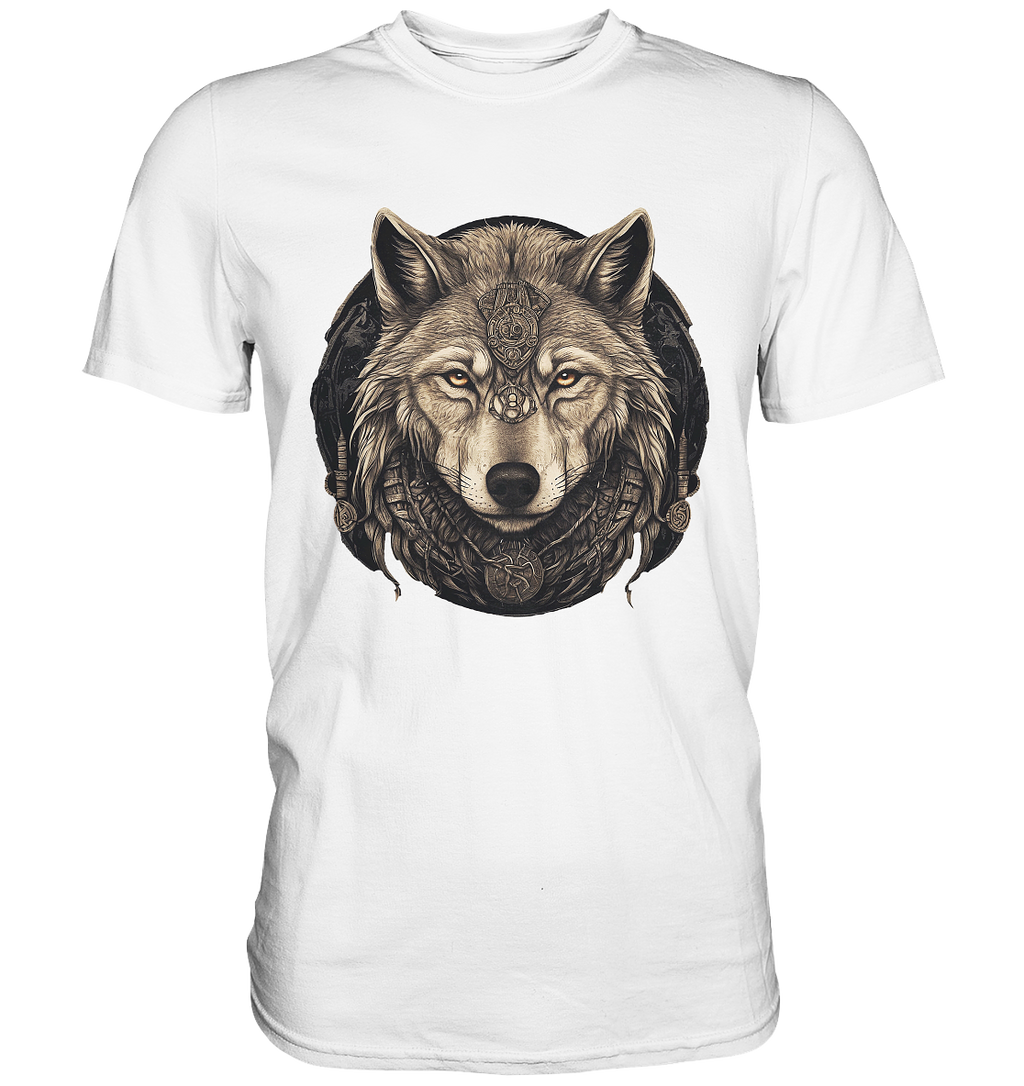 Wolf Fenris Viking Art - Premium Shirt