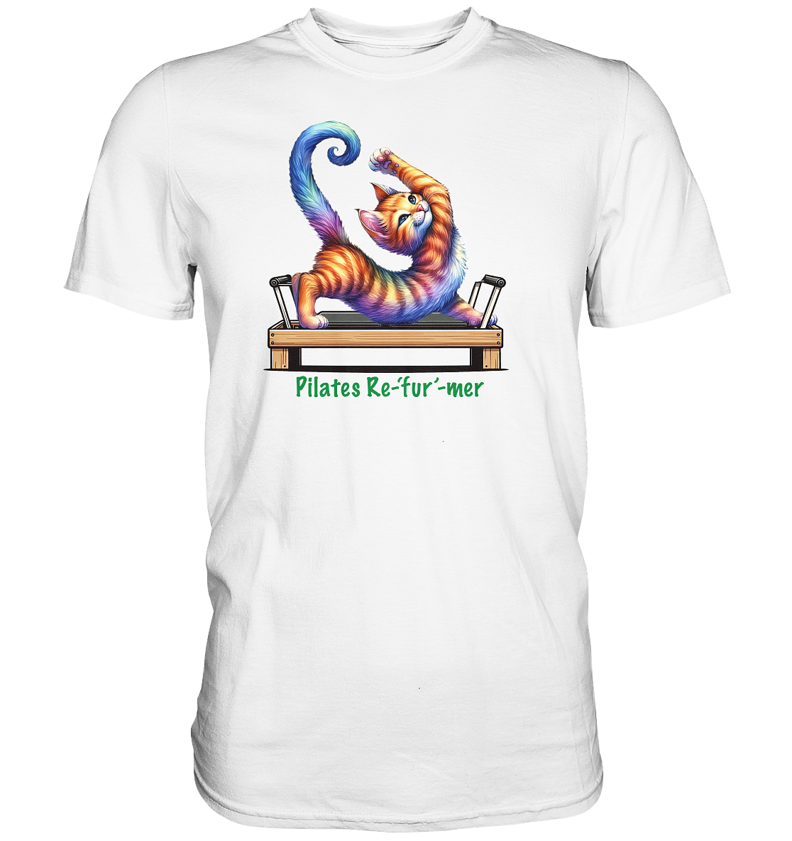 Pilates Reformer Re-fur-mer Katze lustig - Premium Shirt