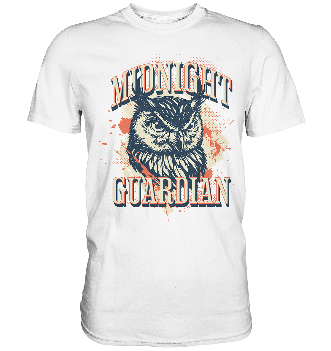 Eule Vintage Art - Midnight Guardian - Premium Shirt