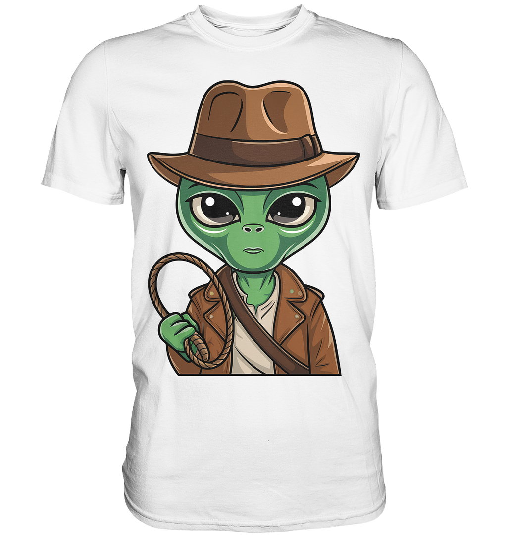 Alien Abenteurer Cartoon - Premium Shirt