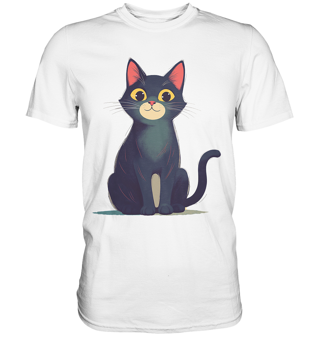 Happy Katze gemalt - Premium Shirt