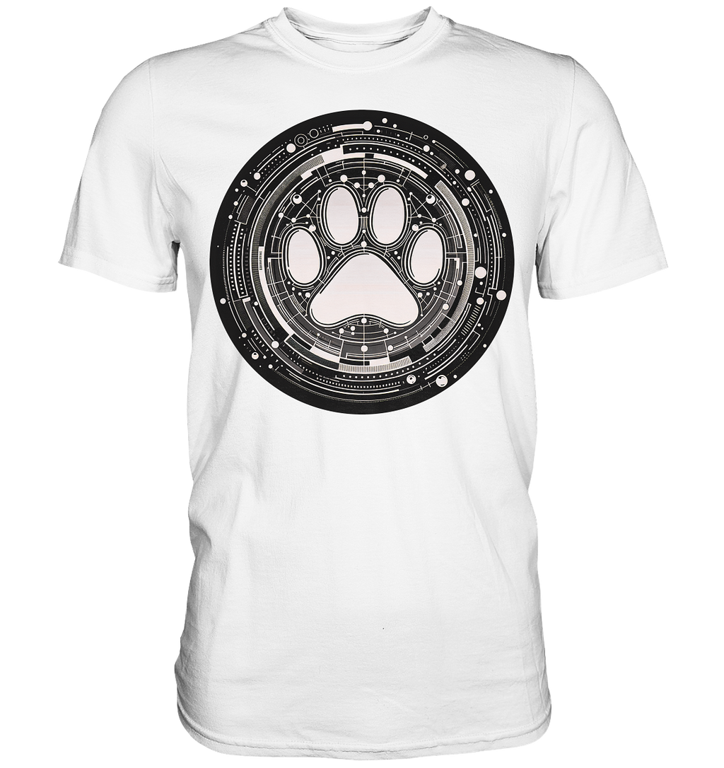 Pfote in Modern Technik design - Premium Shirt