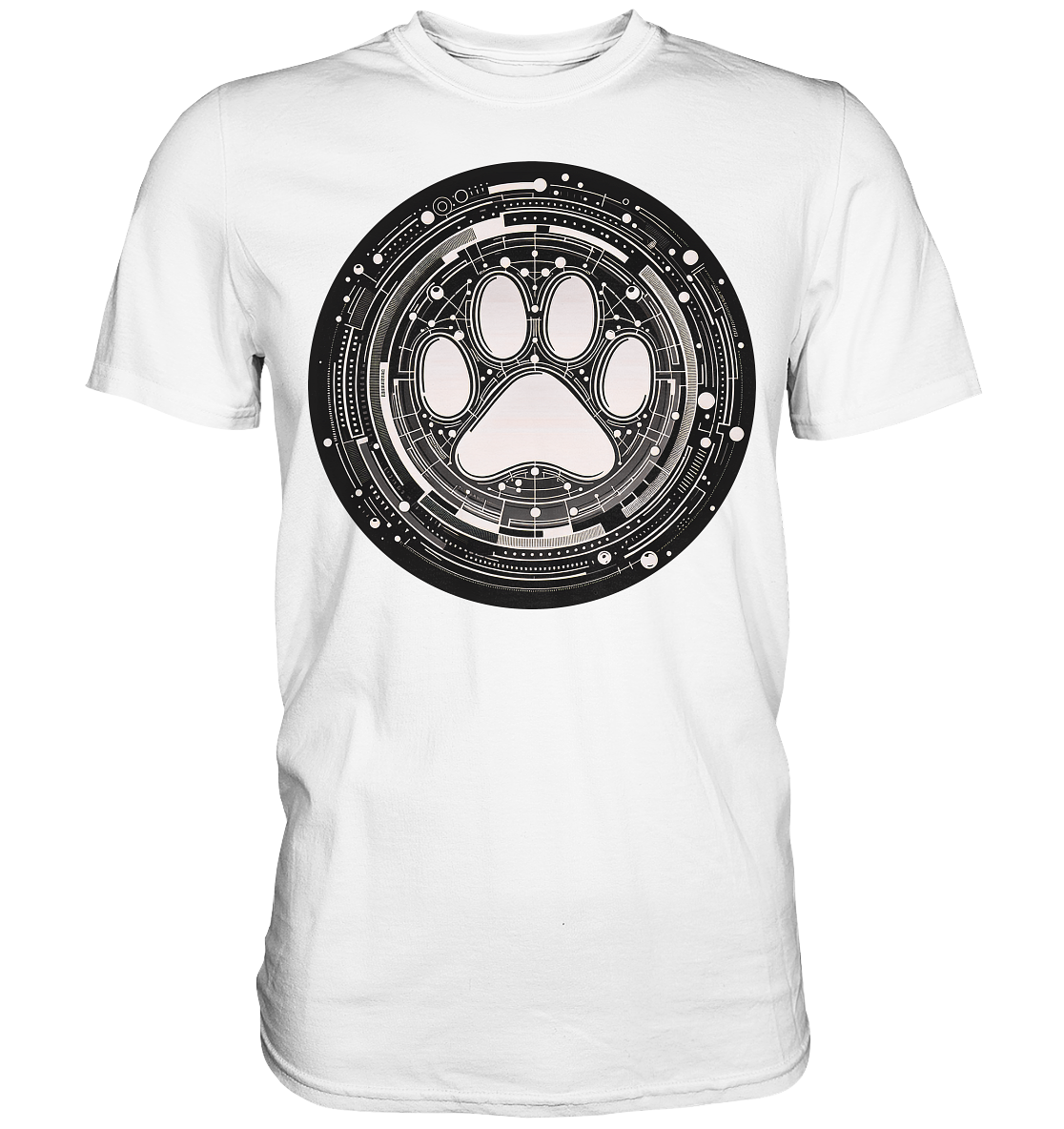 Pfote in Modern Technik design - Premium Shirt