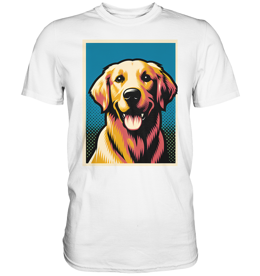 Golden Retriever Pop Art - personalisierbar - Premium Shirt