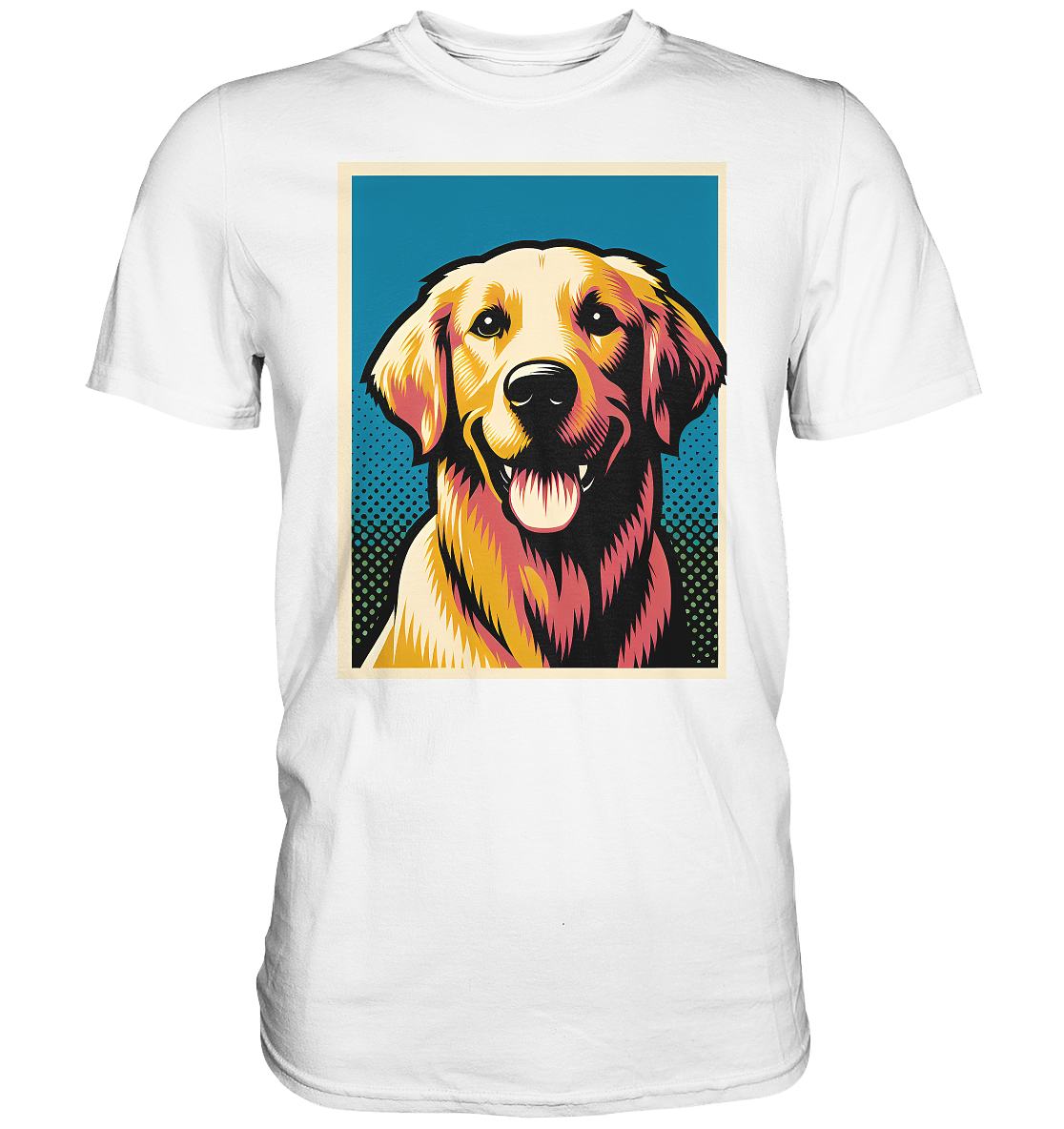 Golden Retriever Pop Art - personalisierbar - Premium Shirt