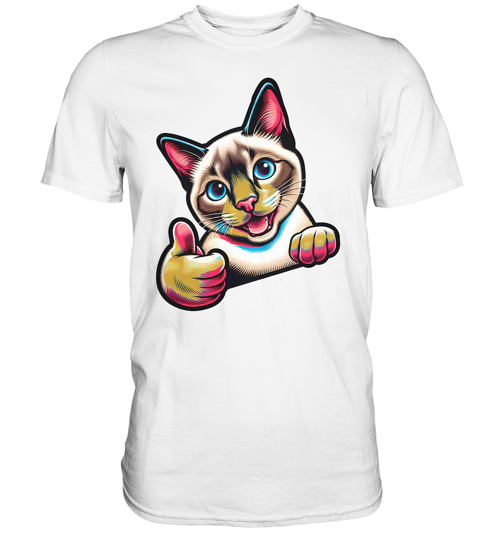 Siamkatze Pop Art - personalisierbar - Premium Shirt