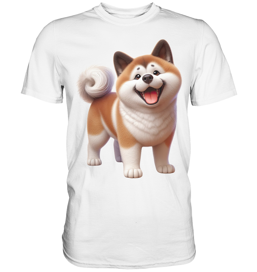 Akita Cartoon Hund personalisierbar - Premium Shirt