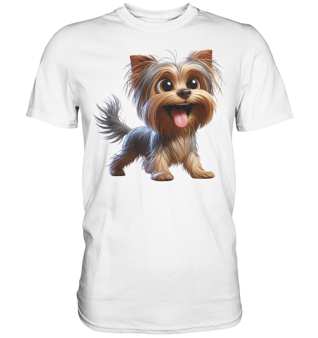 Yorkshire Terrier Cartoon - personalisierbar - Premium Shirt