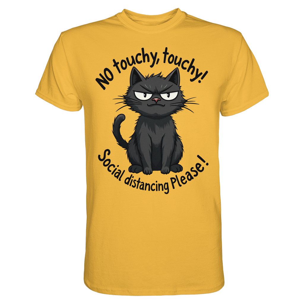 No touchy, touchy! Social distance Please! Black cat - Premium Shirt