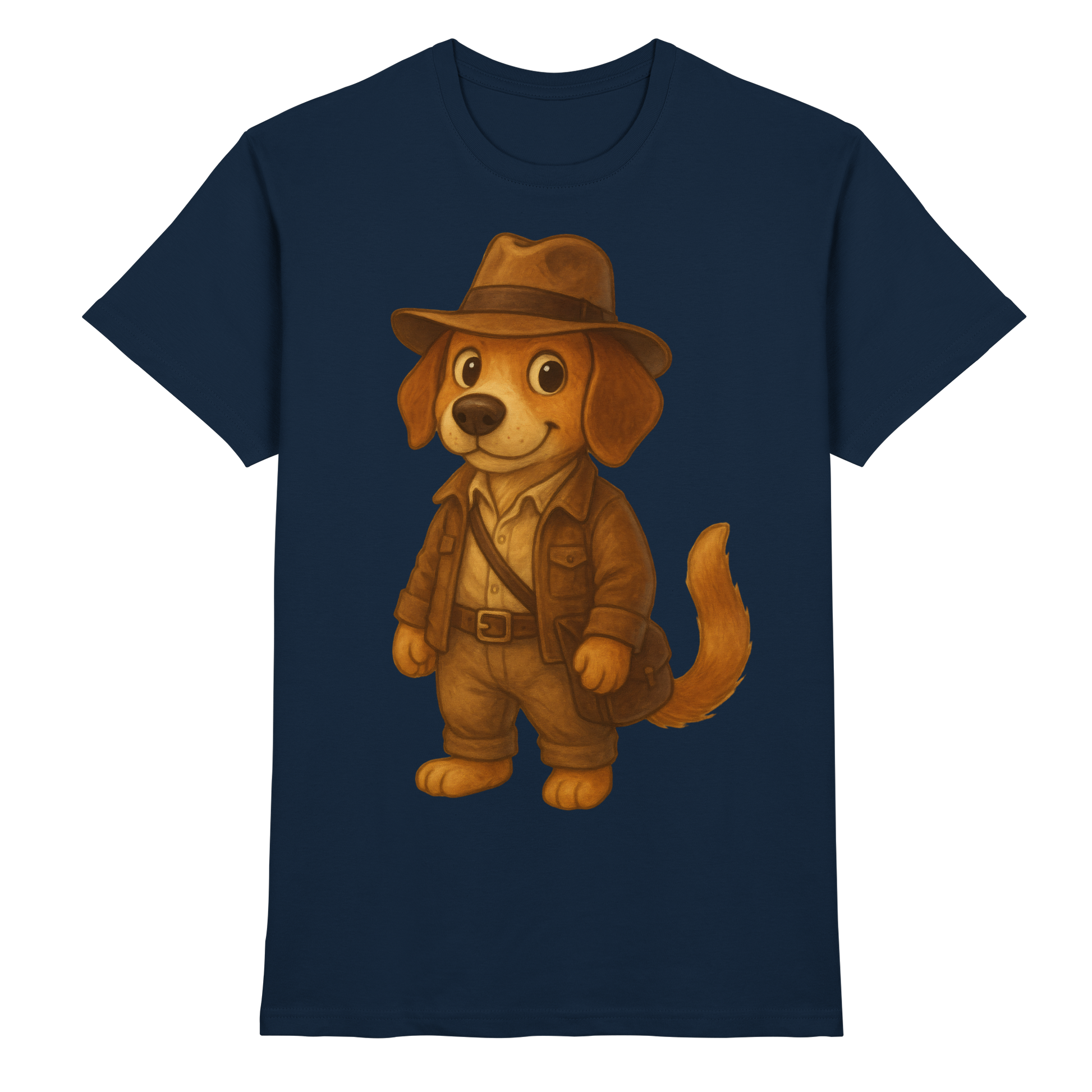 Abenteurer Hunde Cartoon  - Premium Shirt