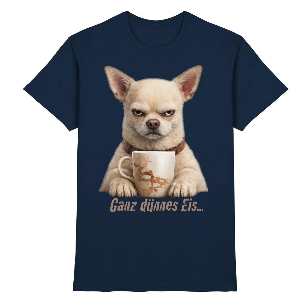 Ganz dünnes Eis. Chihuahua comic  - Premium Shirt - PAWentura