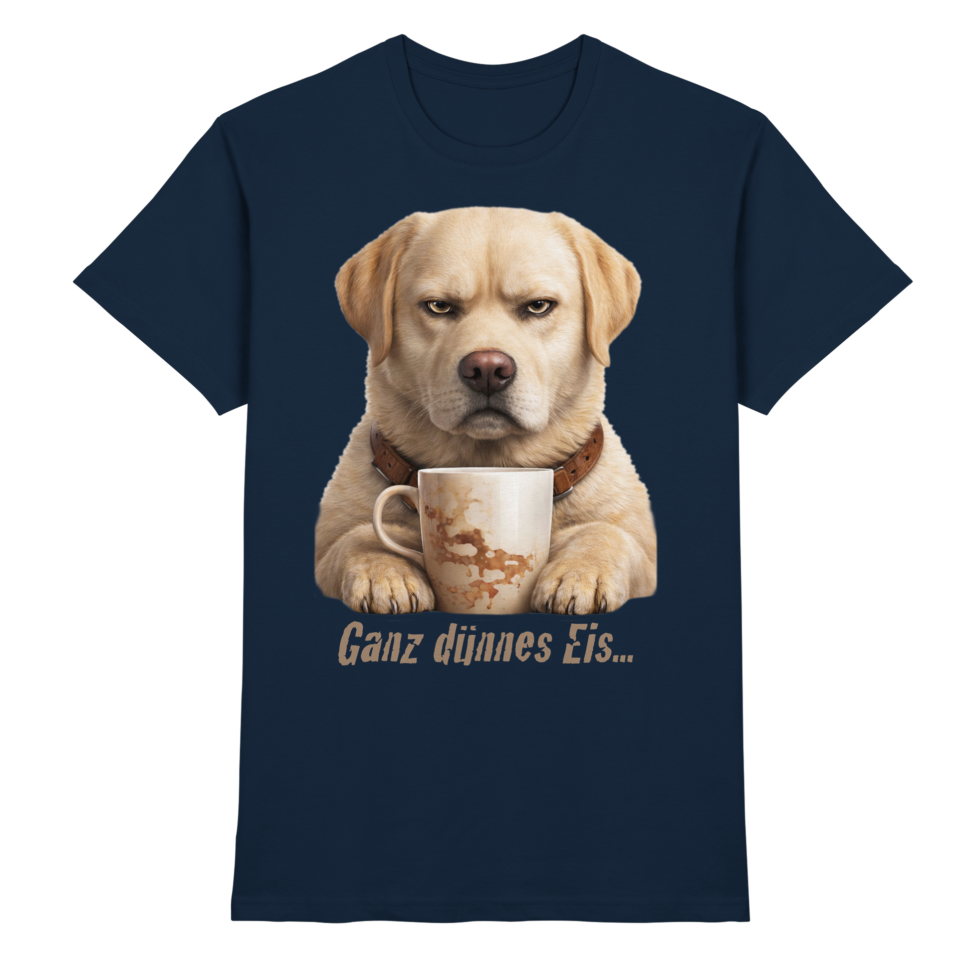 Ganz dünnes Eis- Grumpy Labrador Retreiver  - Premium Shirt