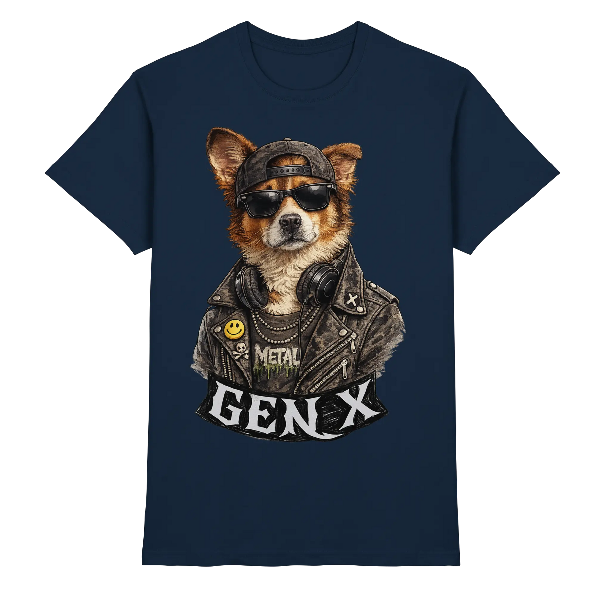 GEN X Funny Punk Dog 80s - Premium Shirt - PAWentura